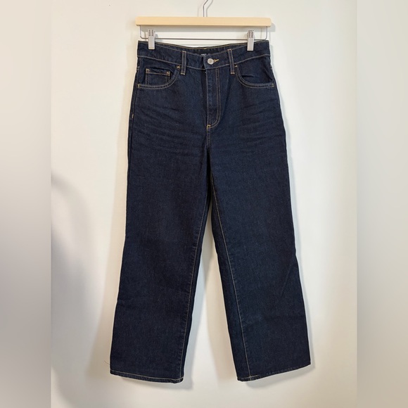 Mango Danila Wide Leg Jeans Dark Wash Size 4 Hemmed 29” Inseam - Picture 4 of 8